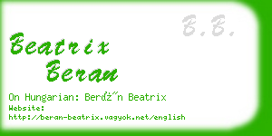 beatrix beran business card